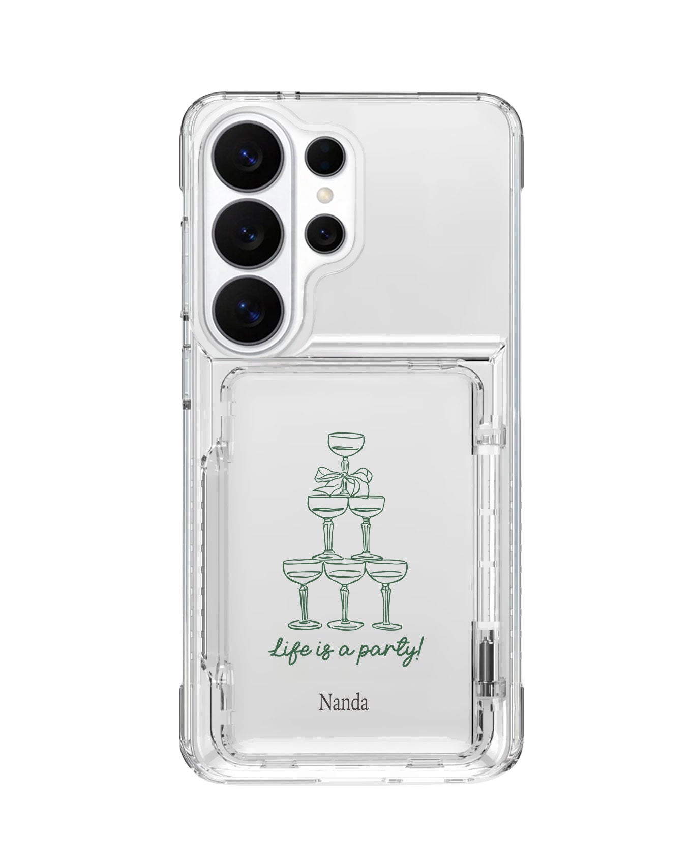 Android Crystal Wallet Standing Case - Life Is A Party