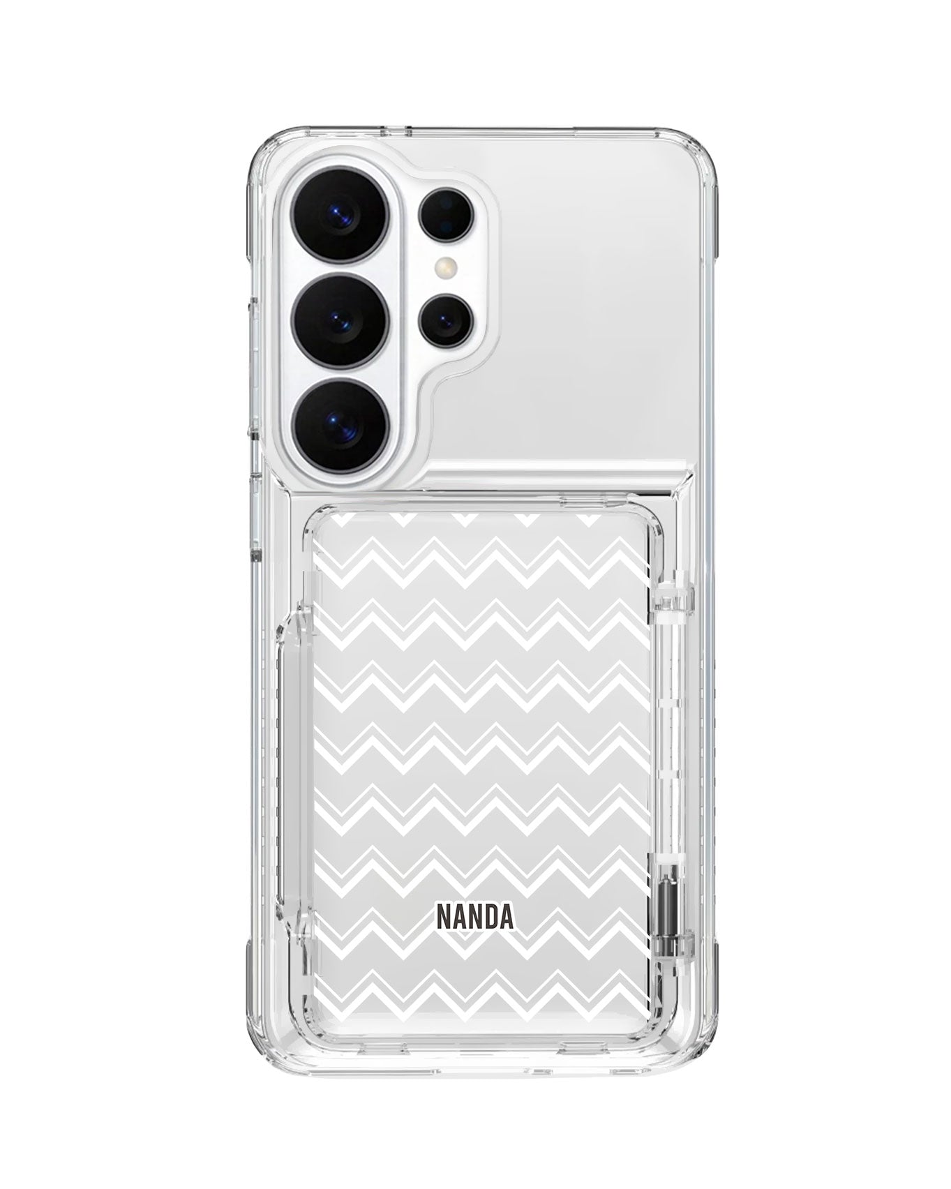 Android Crystal Wallet Standing Case - Lavender Zigzag