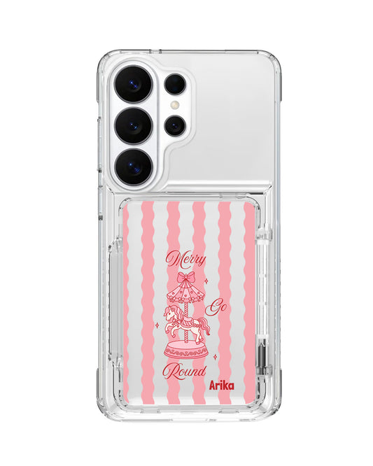 Android Crystal Wallet Standing Case - Merry Go Round