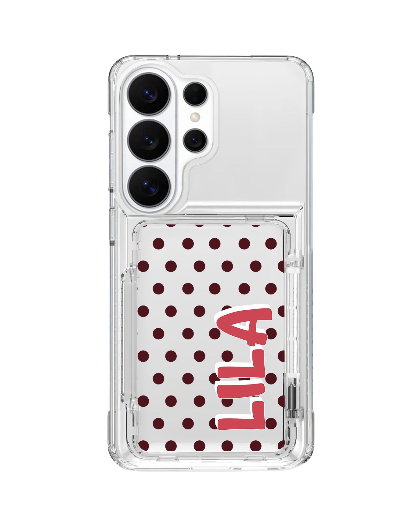 Android Crystal Wallet Standing Case - Midnight Dots