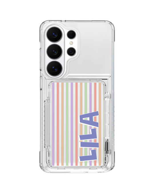 Android Crystal Wallet Standing Case - Rainbow Linen