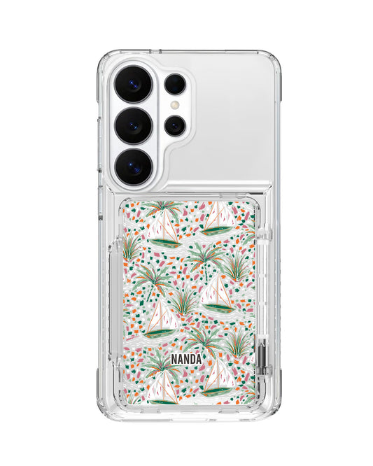 Android Crystal Wallet Standing Case - Sea Canvas