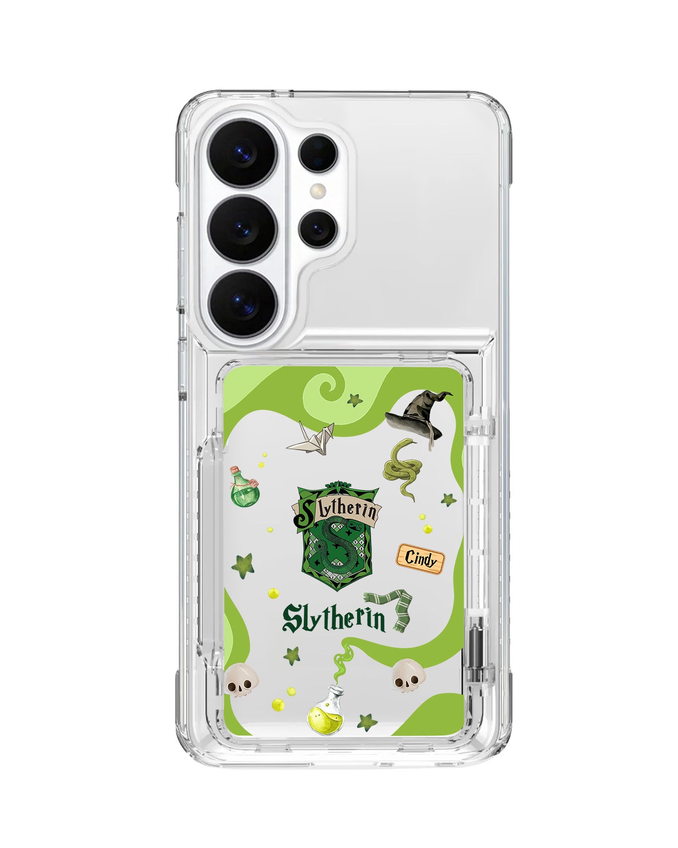 Android Crystal Wallet Standing Case - Slytherin