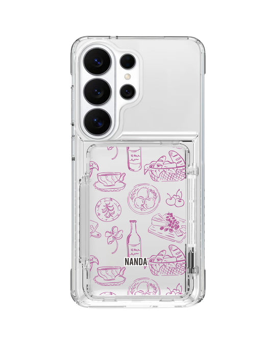 Android Crystal Wallet Standing Case - Tea & Treats