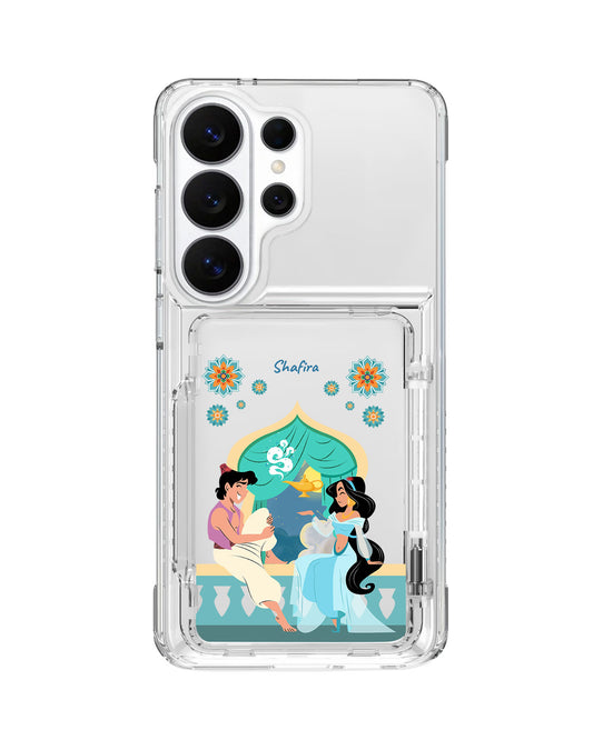 Android Crystal Wallet Standing Case - Aladdin With Jasmin