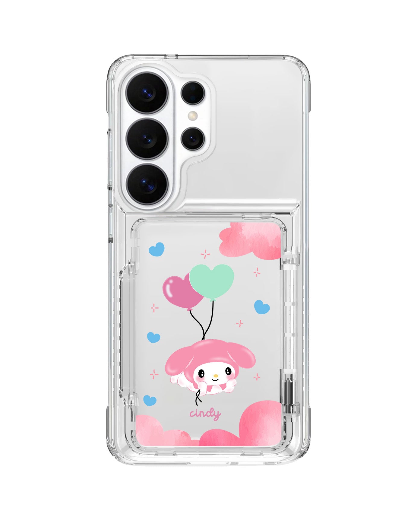 Android Crystal Wallet Standing Case - Balloon Melody