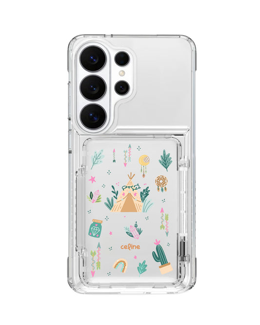 Android Crystal Wallet Standing Case - Bohemian Greenland