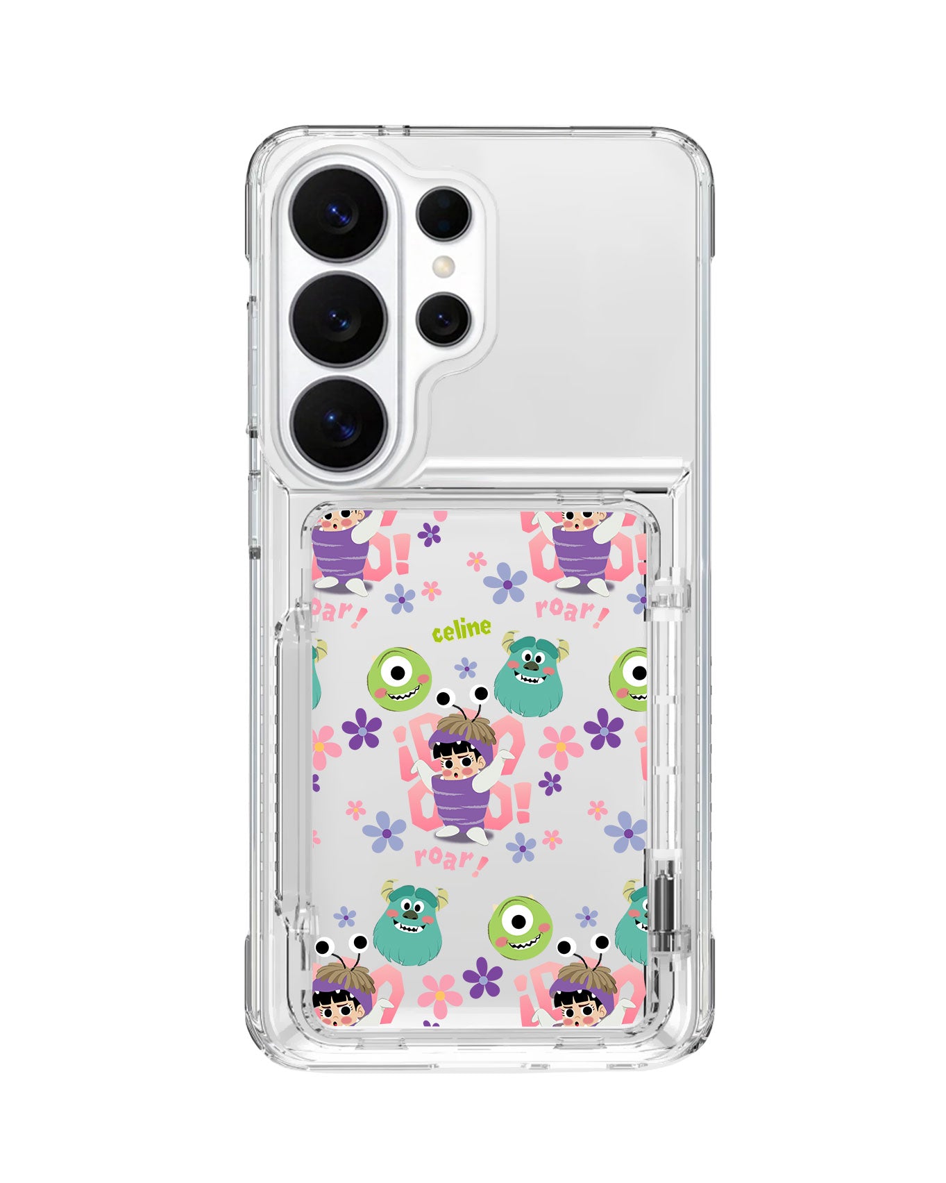 Android Crystal Wallet Standing Case - Boo Pattern