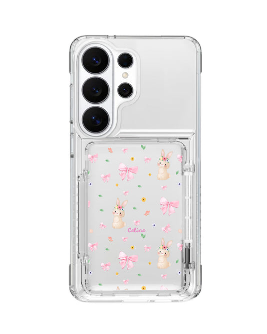Android Crystal Wallet Standing Case - Bunny Coquette