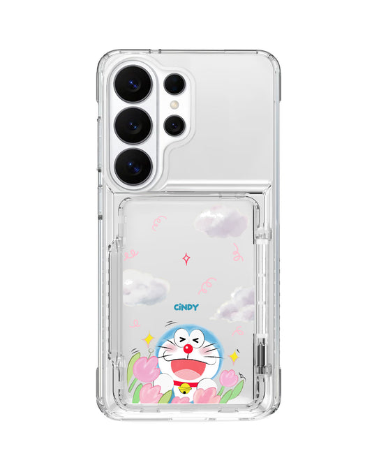Android Crystal Wallet Standing Case - Dora Flower