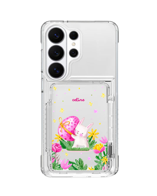Android Crystal Wallet Standing Case - Easter Bunny