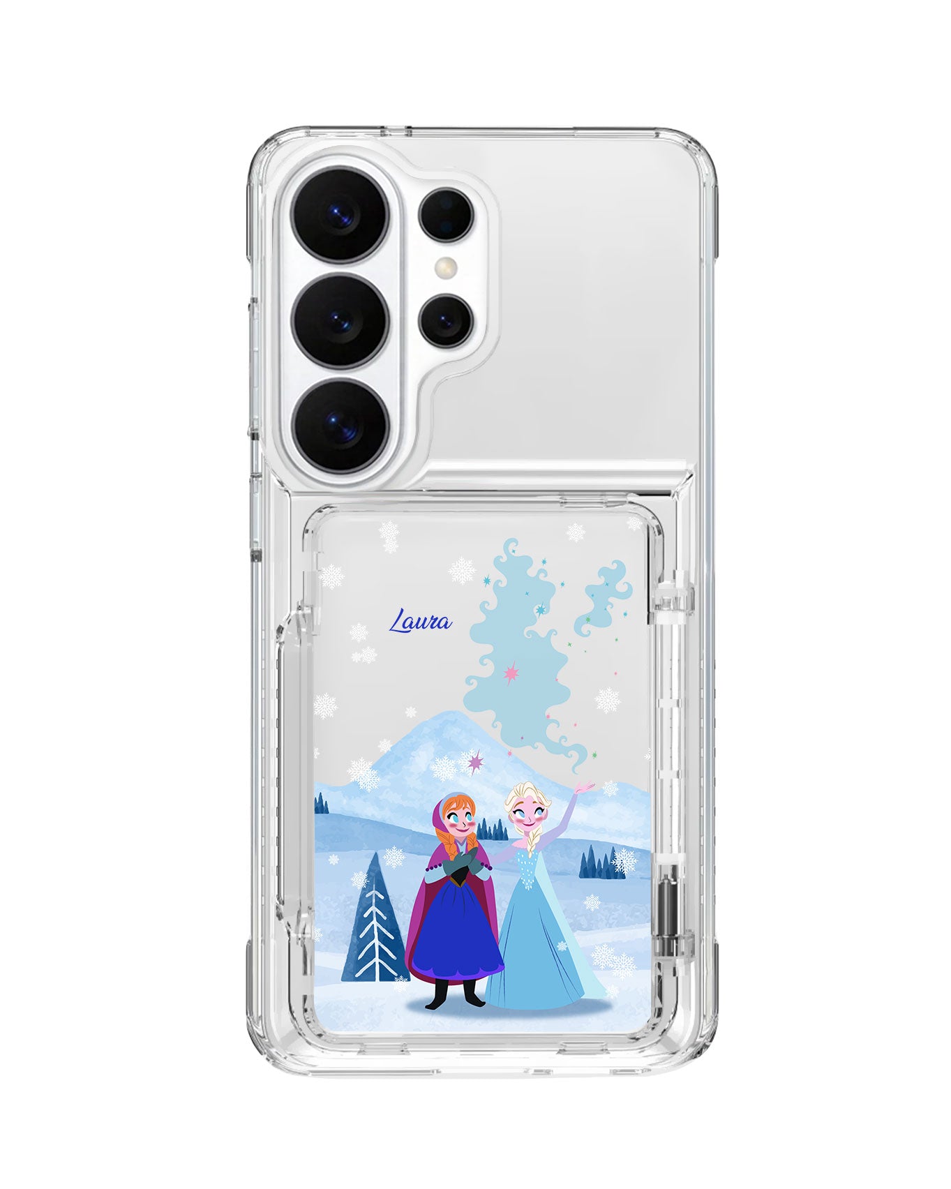 Android Crystal Wallet Standing Case - Elsa And Anna