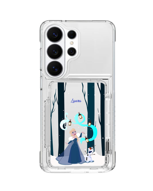 Android Crystal Wallet Standing Case - Elsa Olaf