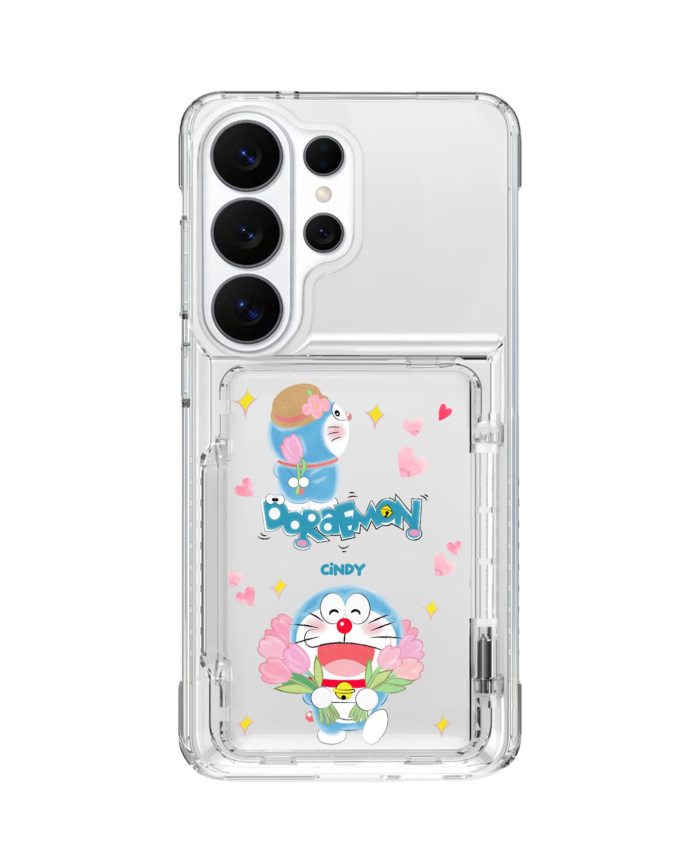 Android Crystal Wallet Standing Case - Fall In Love Dora