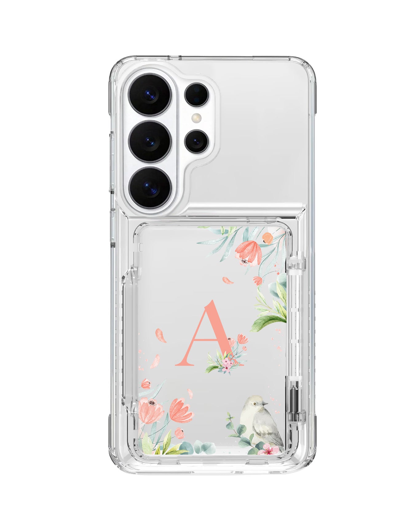 Android Crystal Wallet Standing Case - Flower Bloom