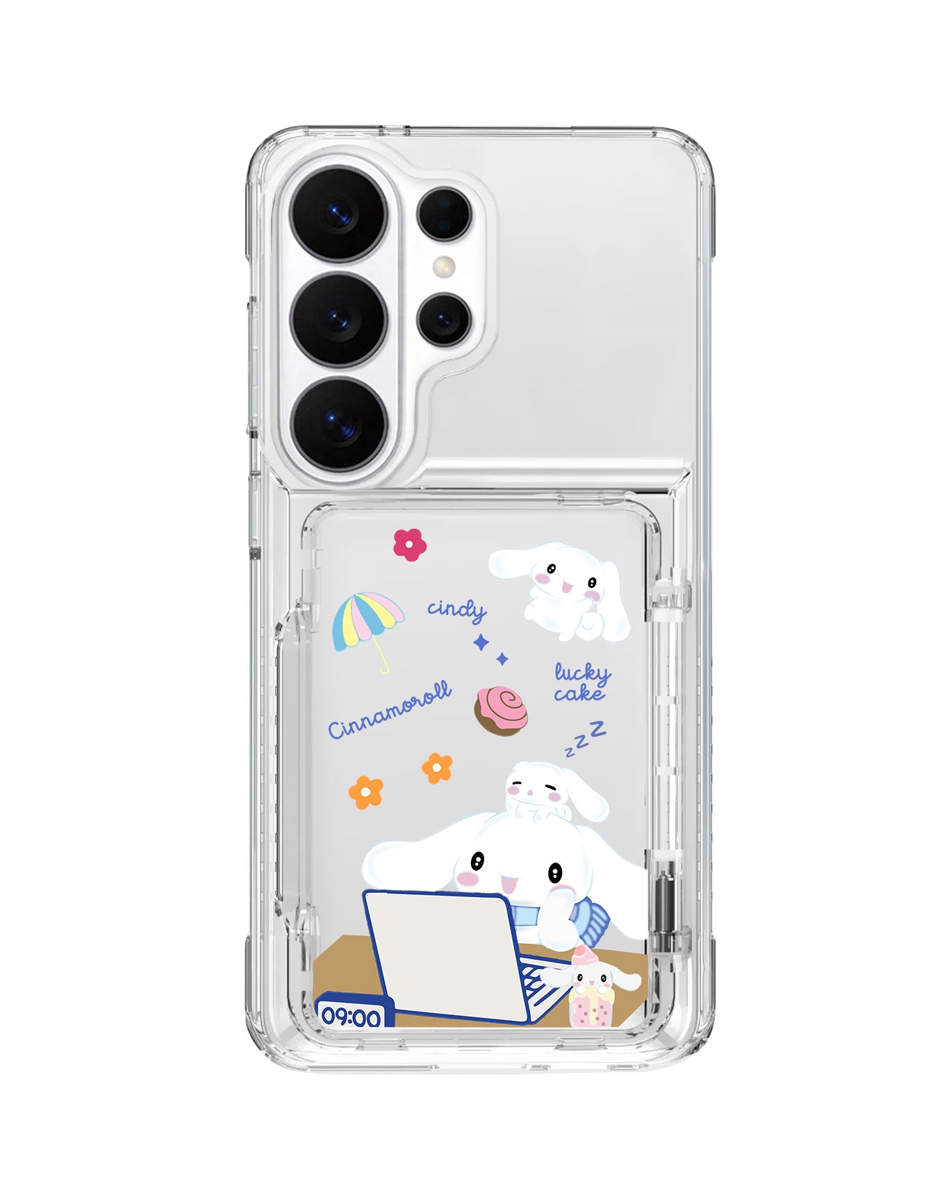 Android Crystal Wallet Standing Case - Hard Work Cinnamoroll
