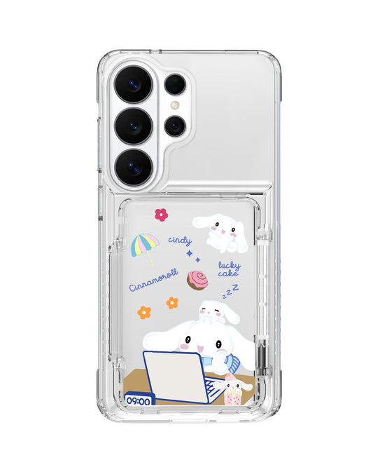 Android Crystal Wallet Standing Case - Hard Work Cinnamoroll