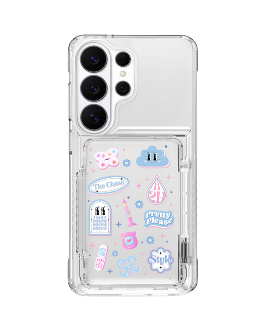Android Crystal Wallet Standing Case - Heart2heart