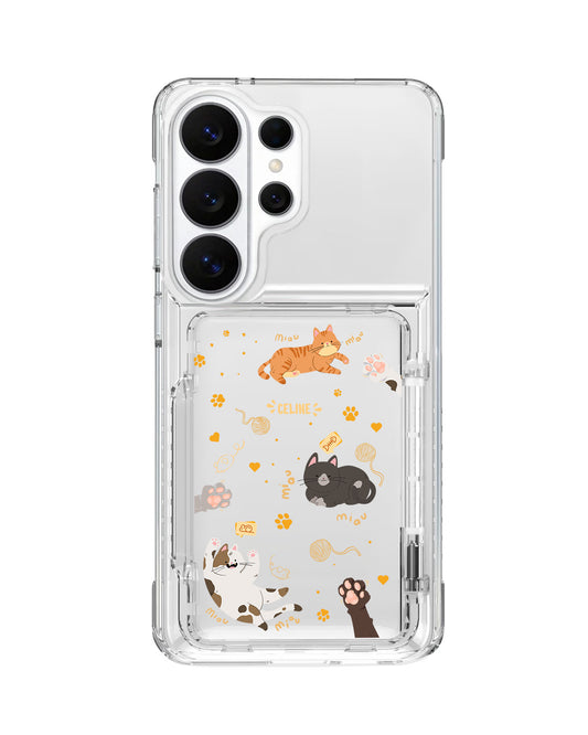 Android Crystal Wallet Standing Case - Kitty