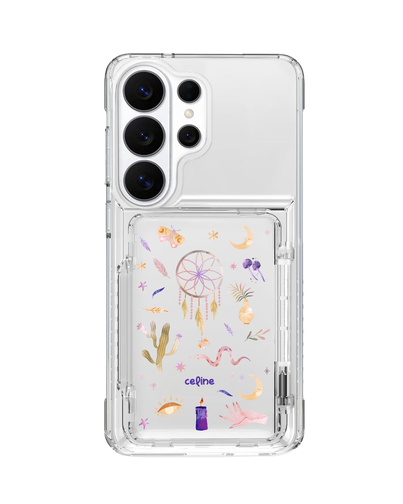 Android Crystal Wallet Standing Case - Magic Boho