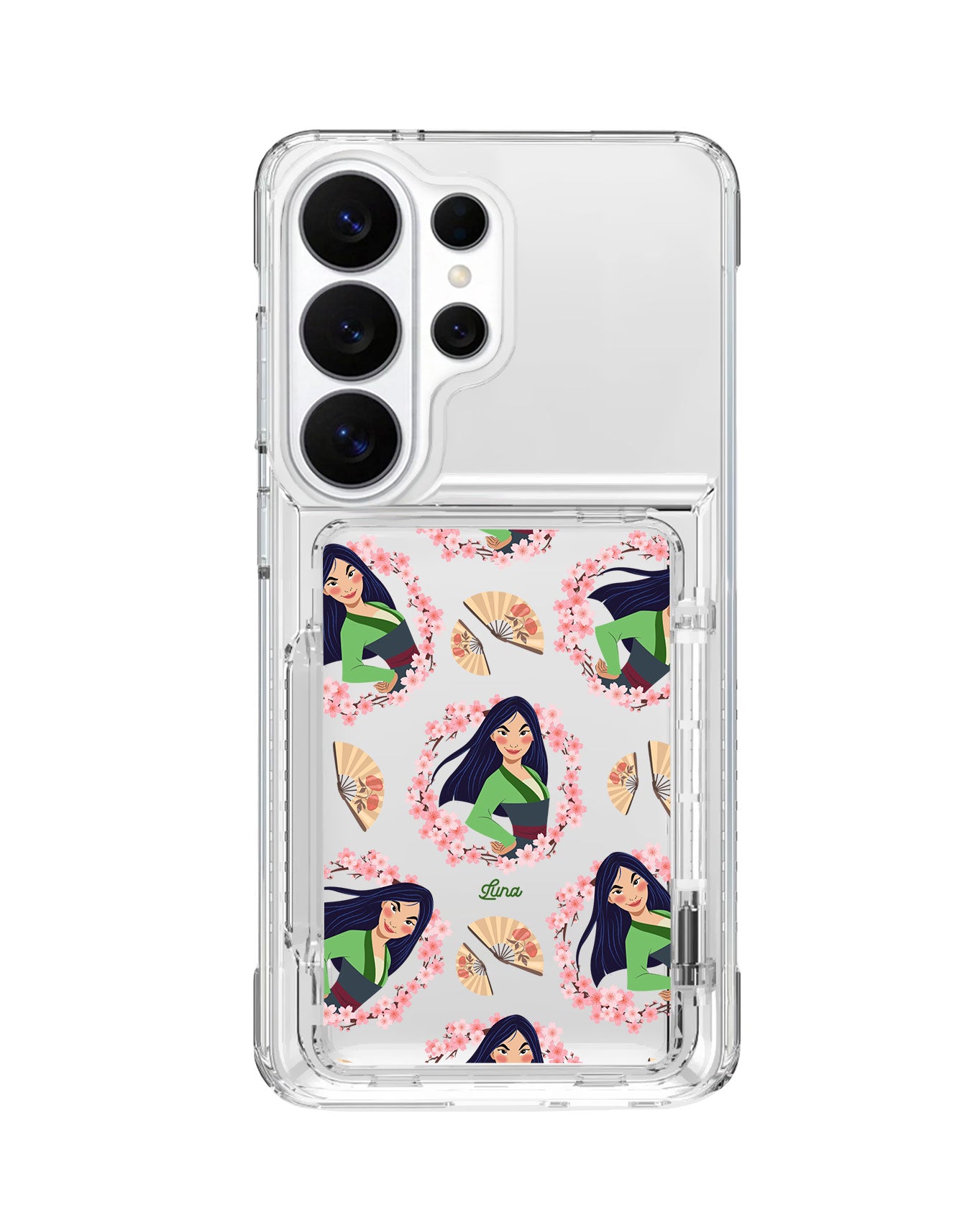 Android Crystal Wallet Standing Case - Mulan