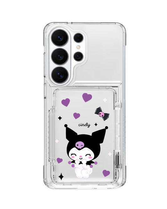 Android Crystal Wallet Standing Case - Naughty Kuromi