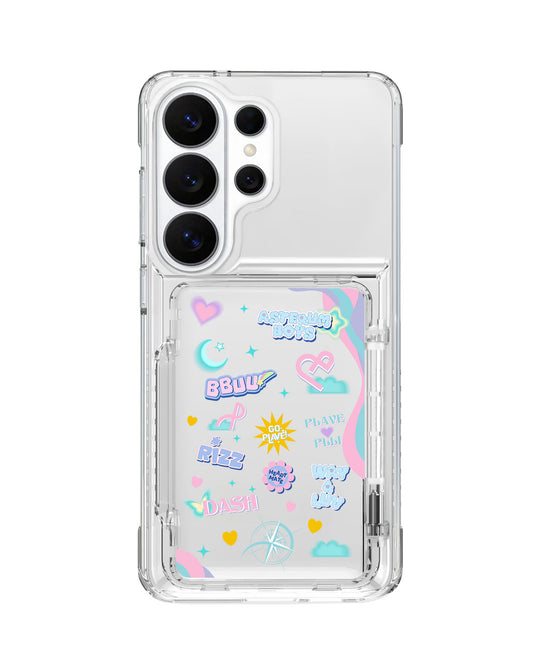 Android Crystal Wallet Standing Case - Plave
