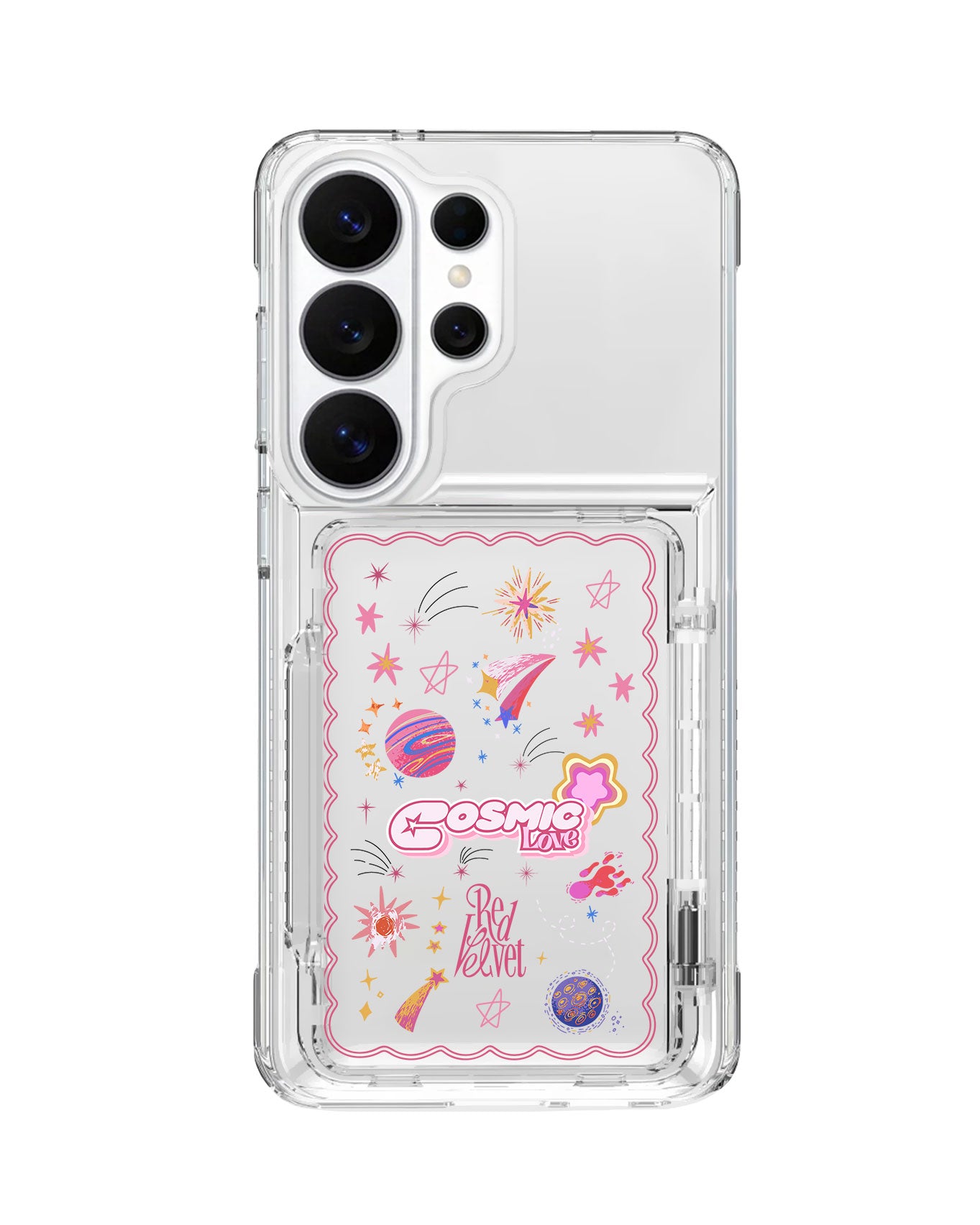 Android Crystal Wallet Standing Case - Red Velvet 1