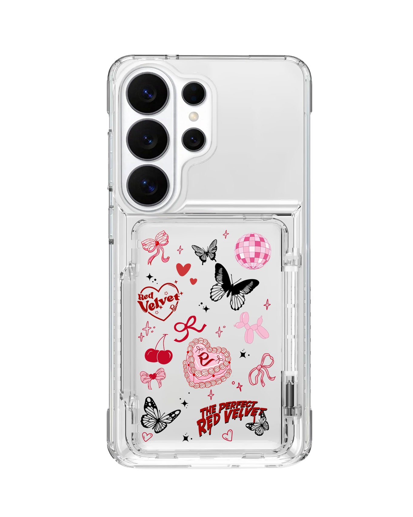 Android Crystal Wallet Standing Case - Red Velvet 2