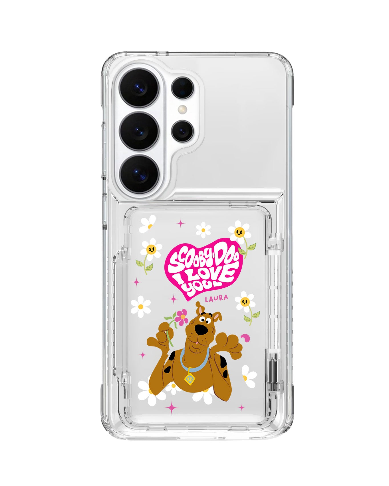 Android Crystal Wallet Standing Case - Scooby Love You