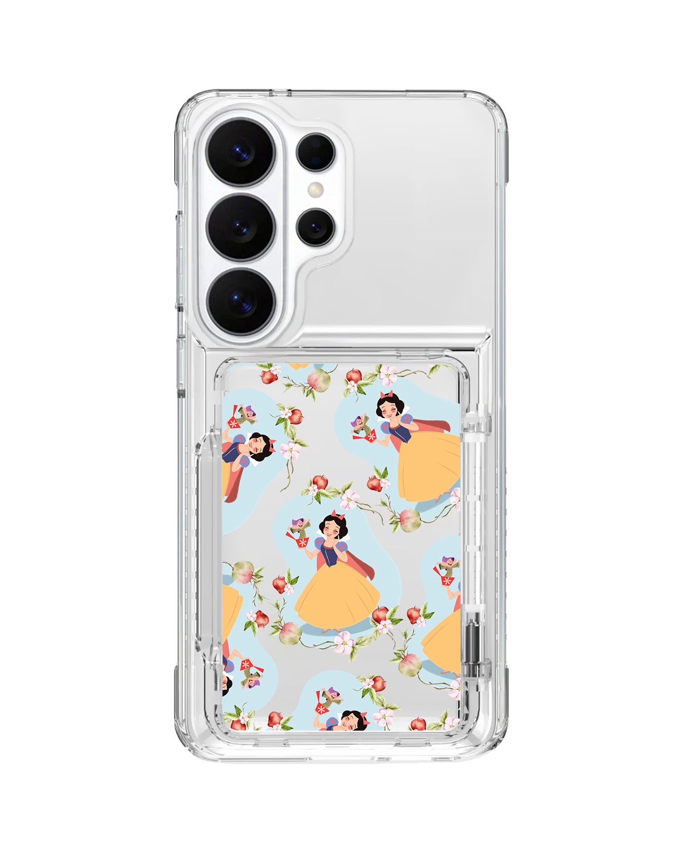 Android Crystal Wallet Standing Case - Snow White Pattern