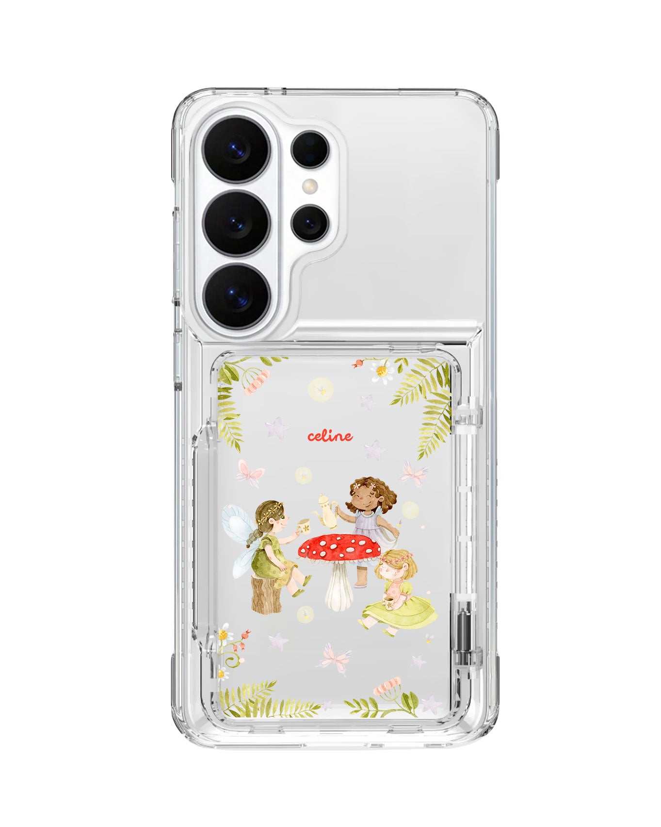 Android Crystal Wallet Standing Case - Tea Party