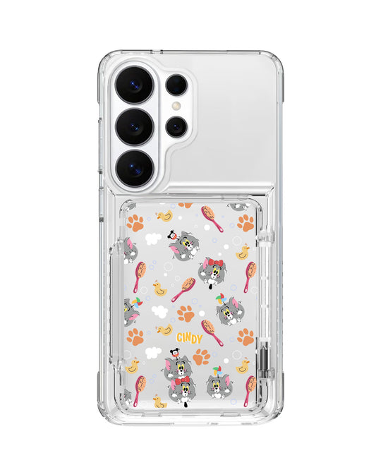 Android Crystal Wallet Standing Case - Tom The Cat