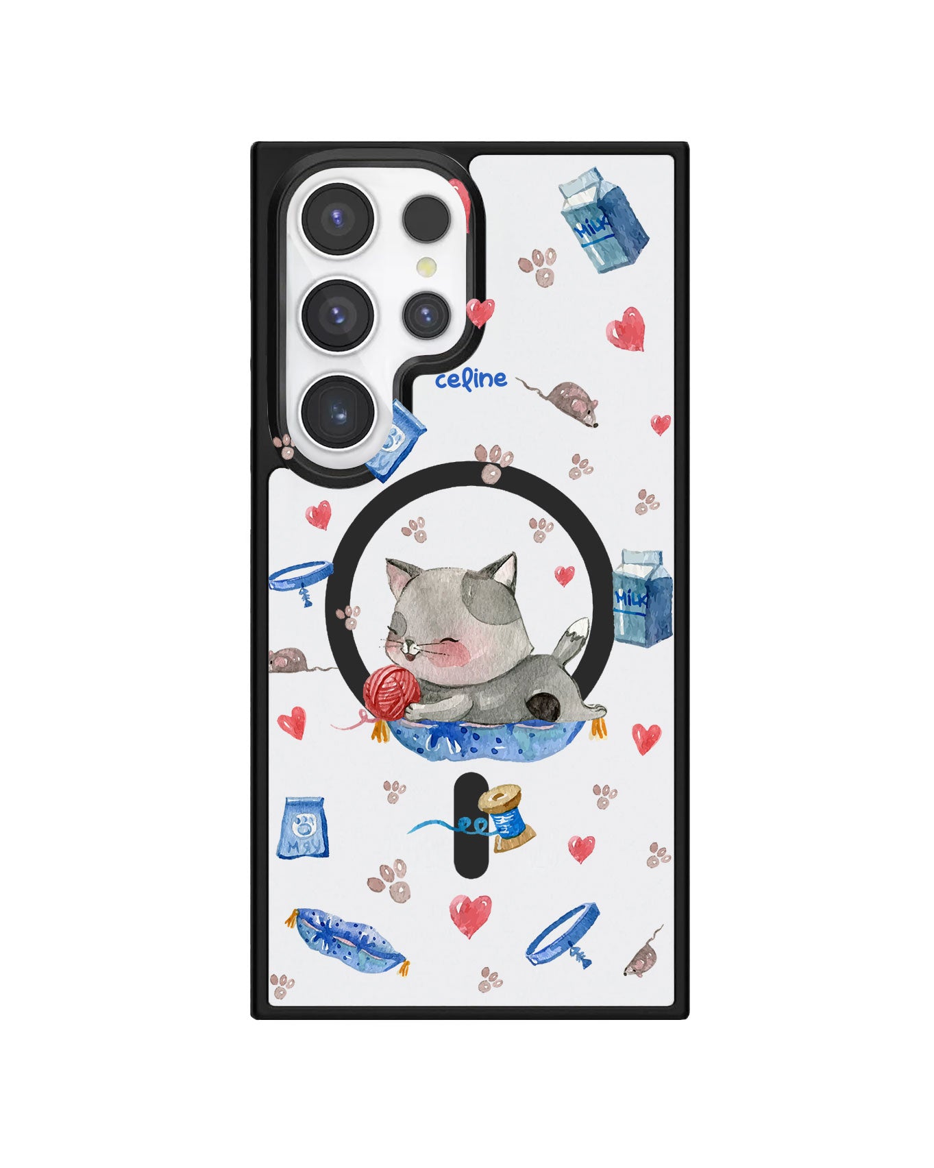 Android Premium Impact Case - Blue Cat