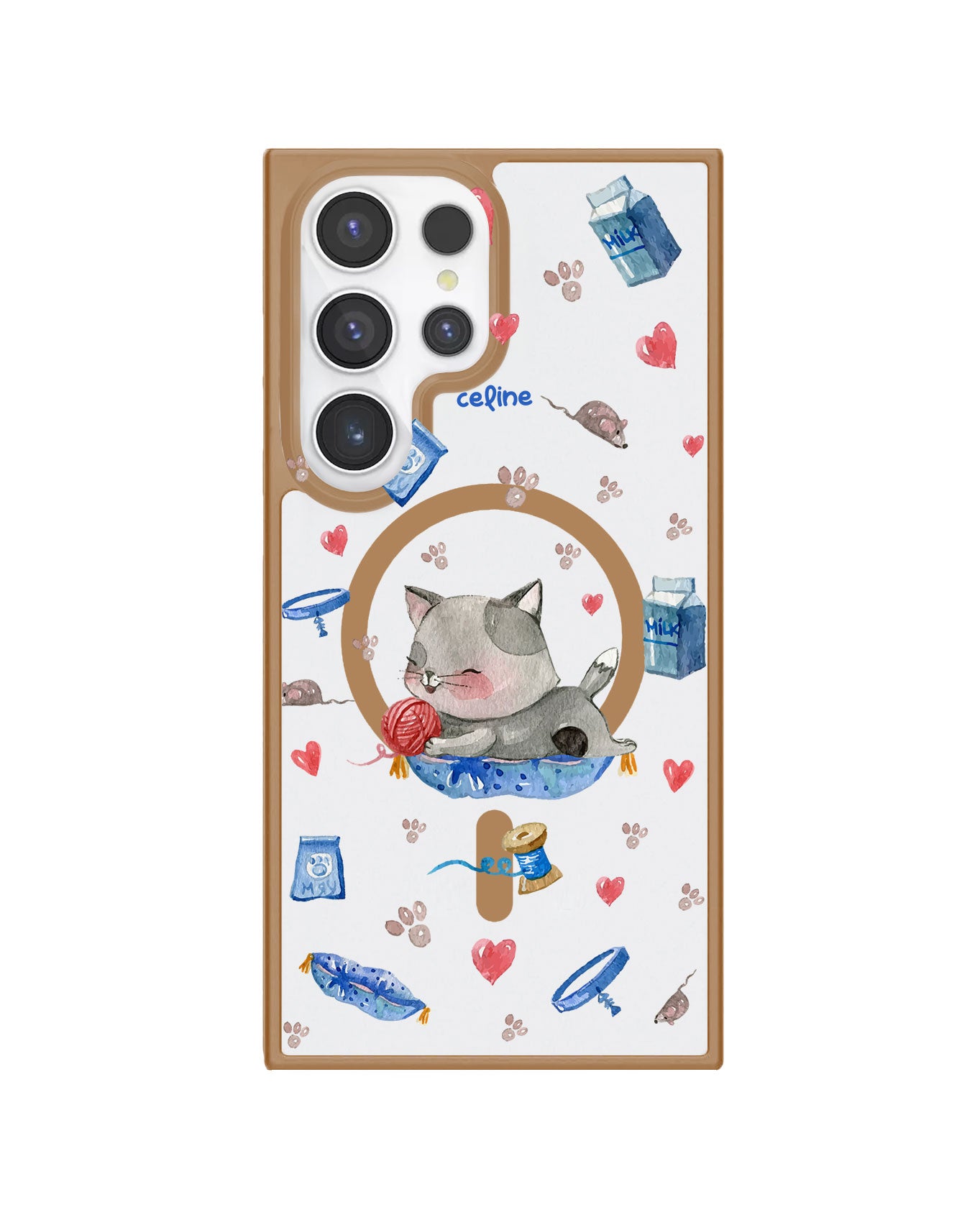 Android Premium Impact Case - Blue Cat