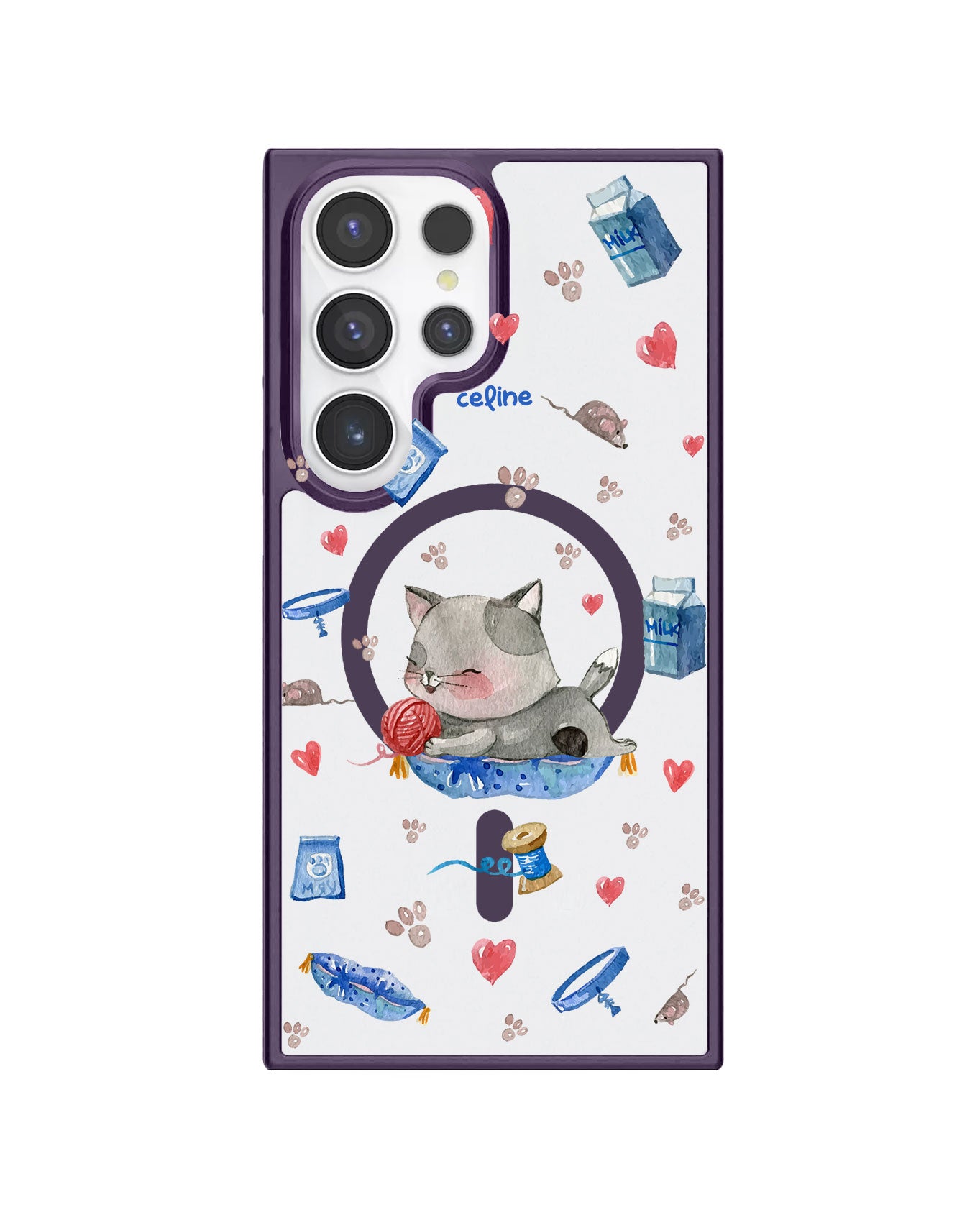 Android Premium Impact Case - Blue Cat