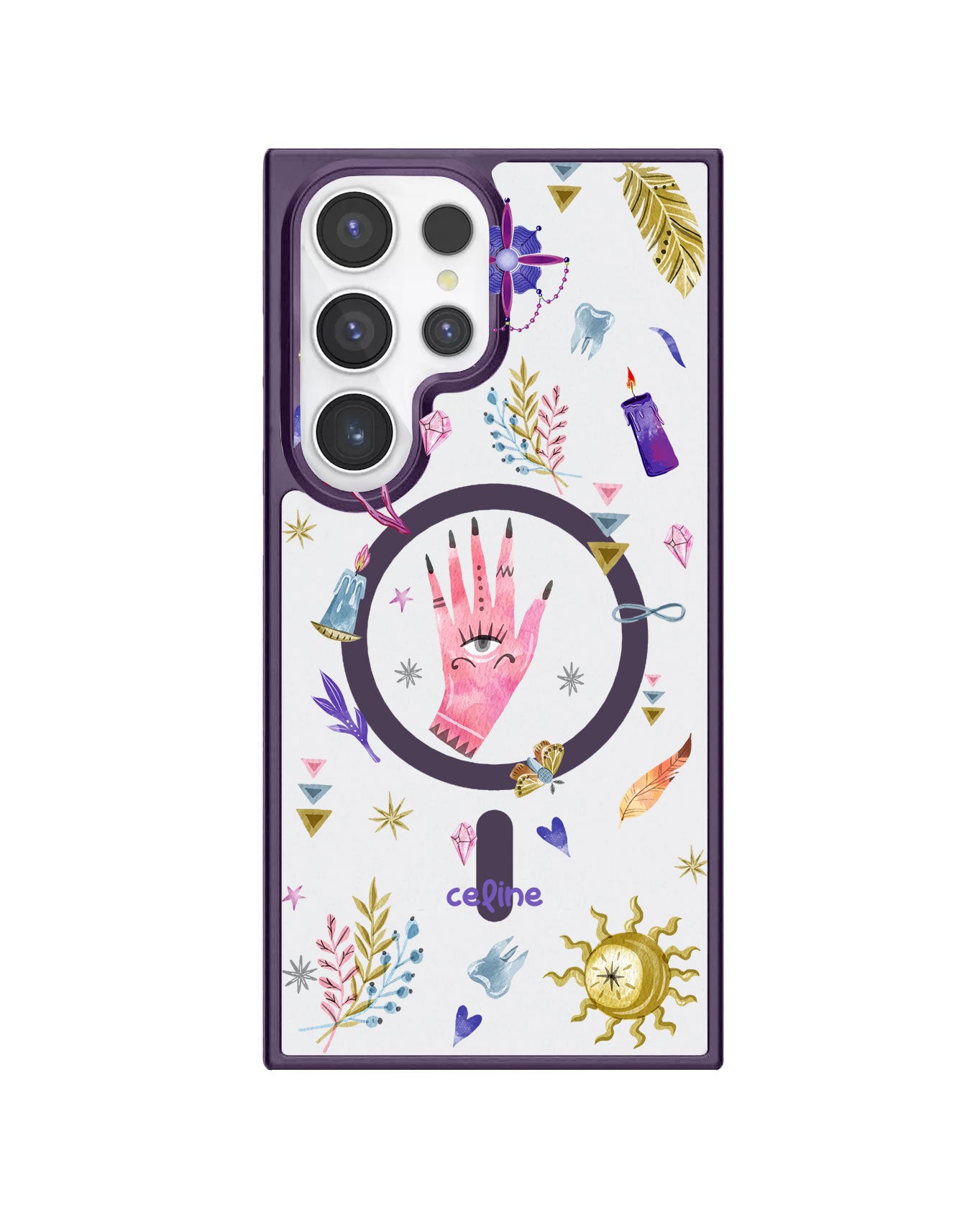 Android Premium Impact Case - Purple Boho
