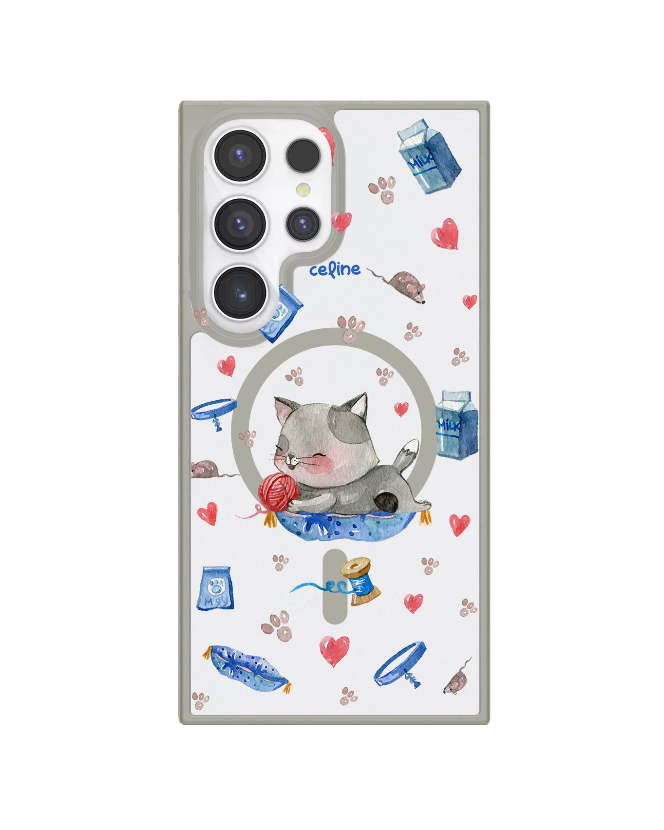Android Premium Impact Case - Blue Cat
