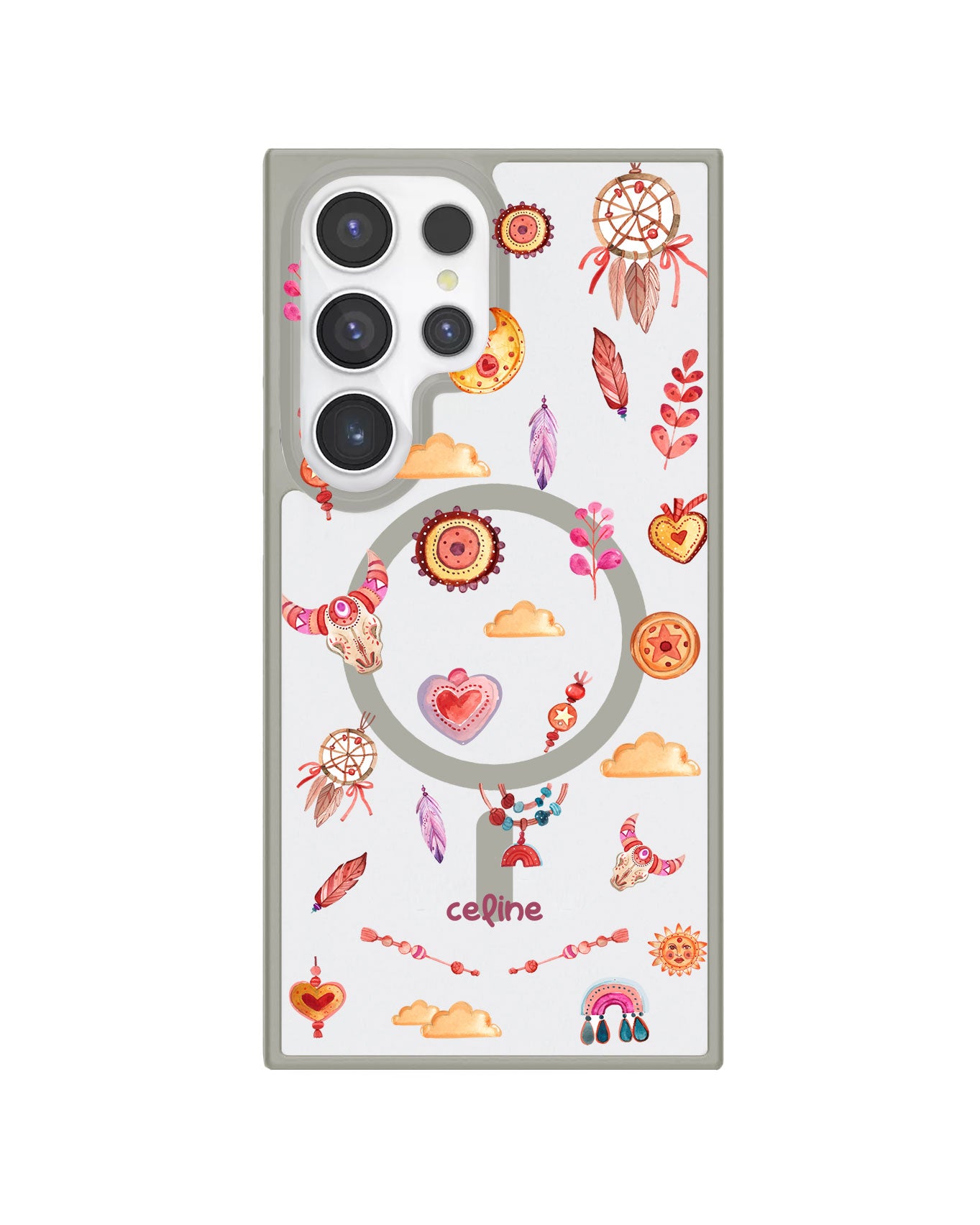 Android Premium Impact Case - Boho Red