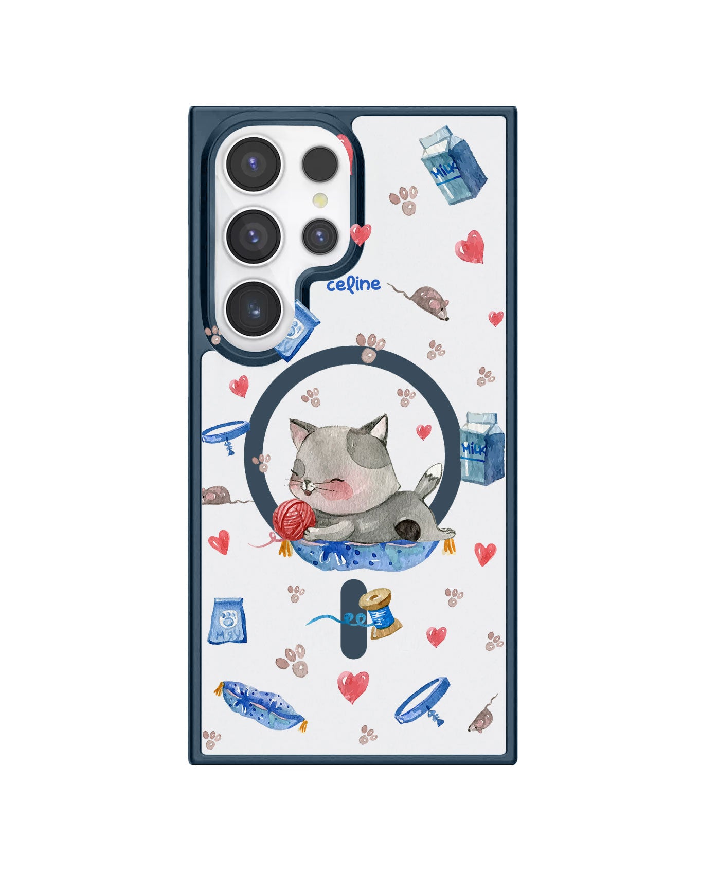 Android Premium Impact Case - Blue Cat