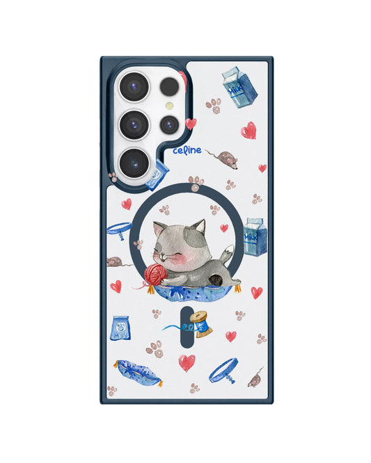 Android Premium Impact Case - Blue Cat