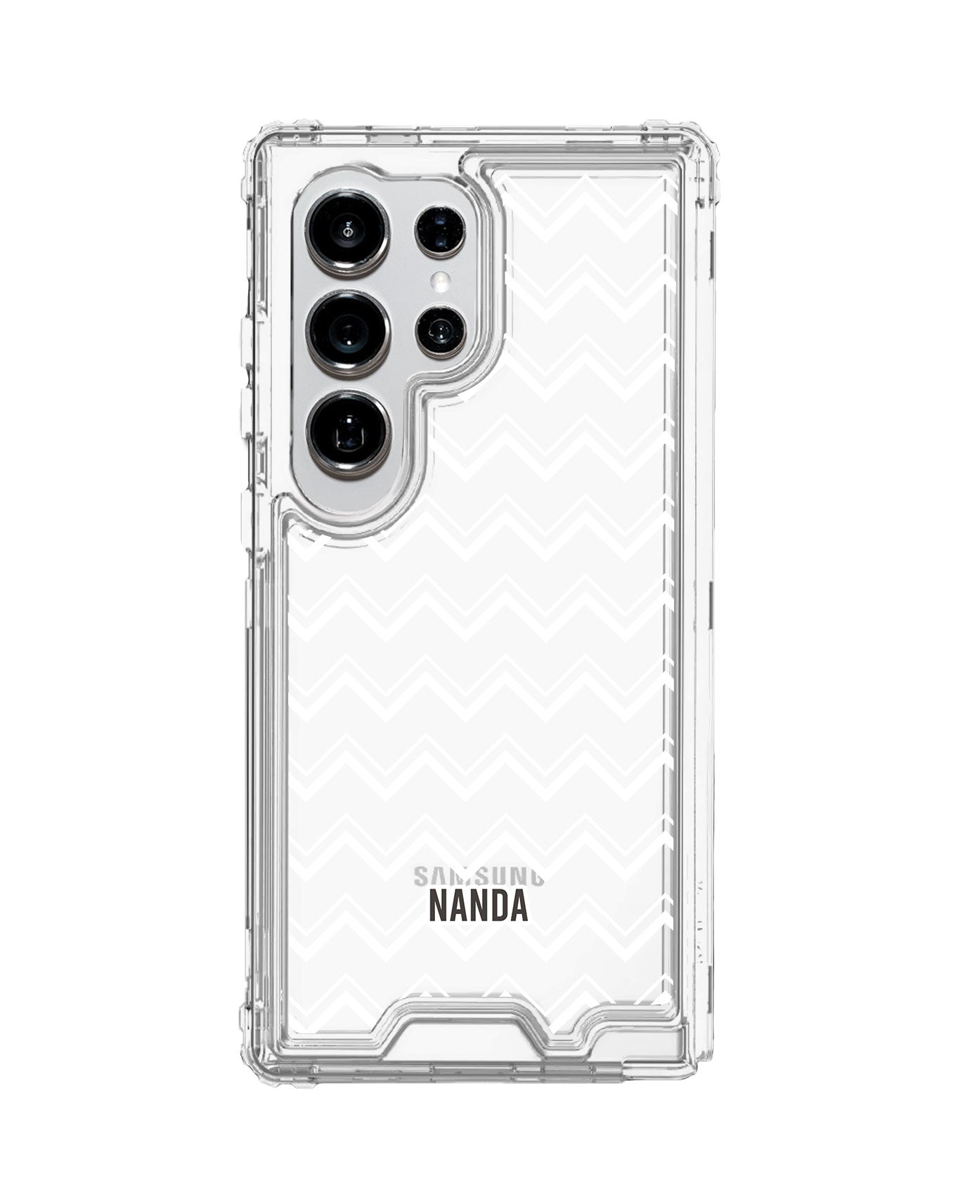 Android Triple Armour Case - White Zigzag