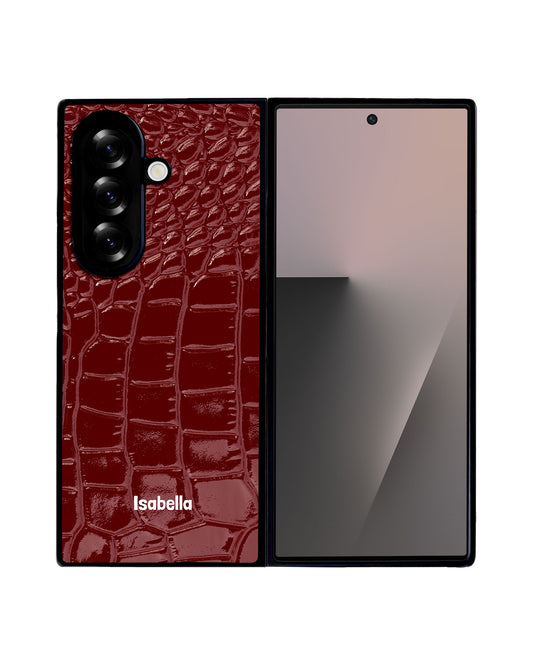 Android Premium Glam Case - Crimson Croc