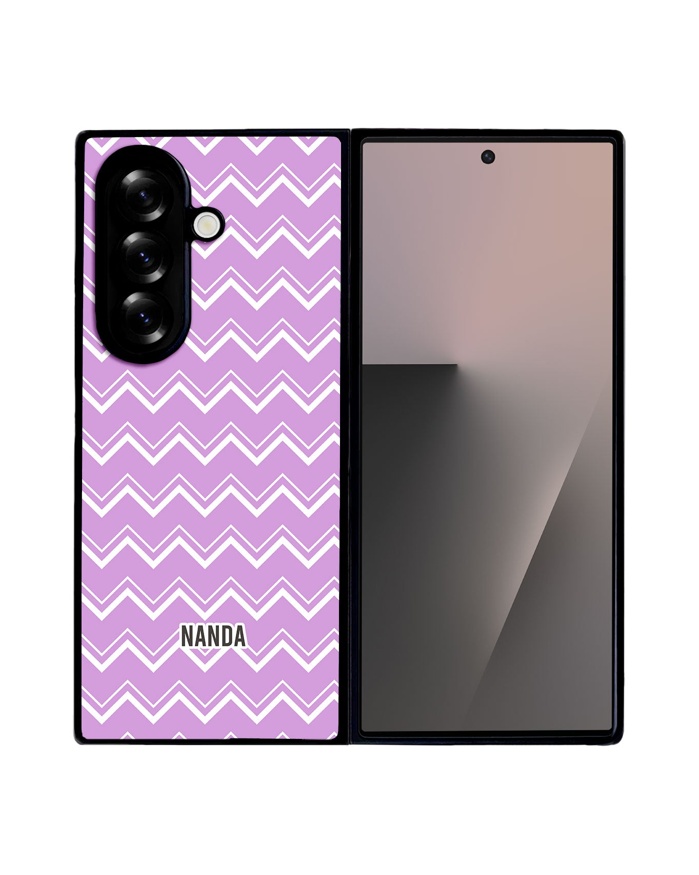 Android Premium Glam Case - Lavender Zigzag