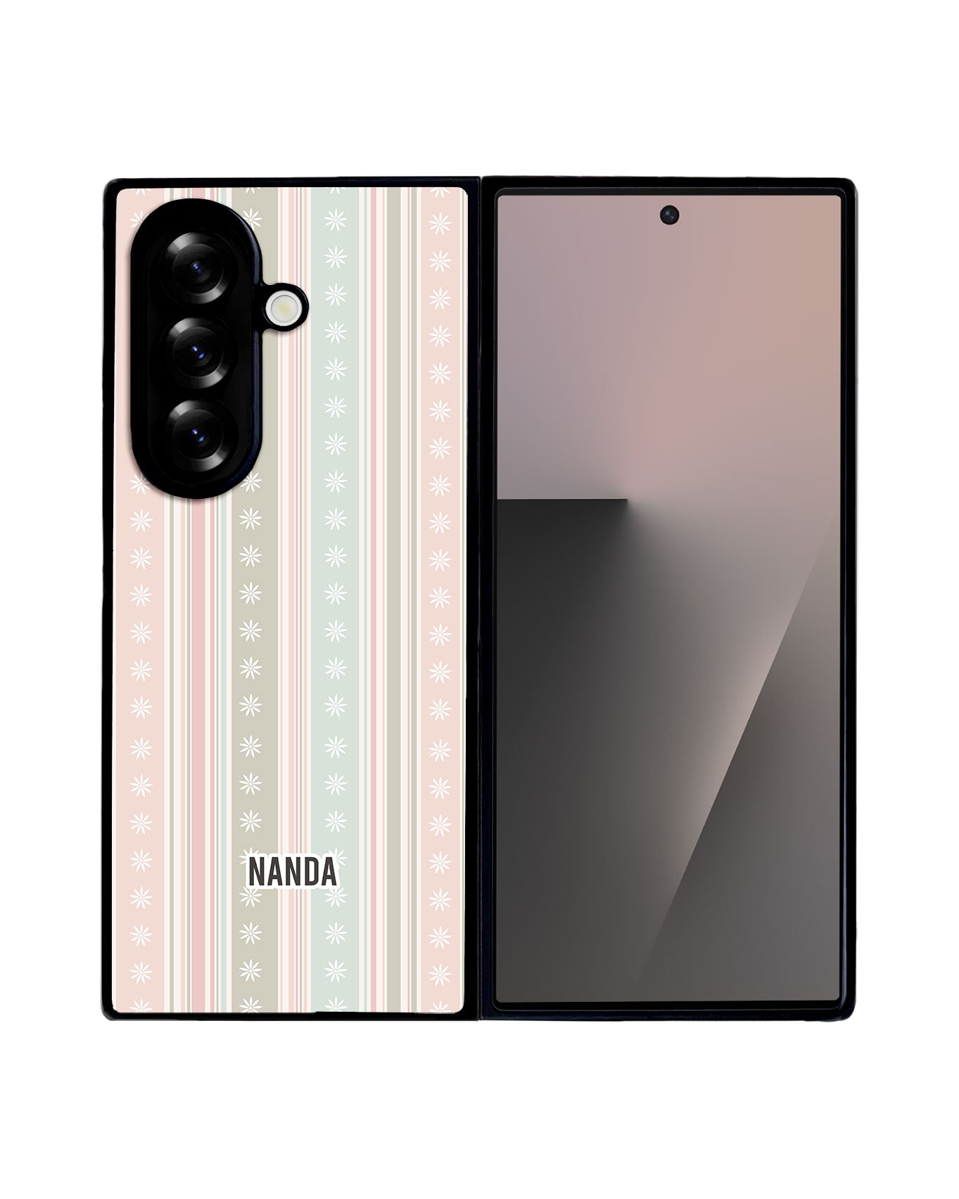 Android Premium Glam Case - Soft Bloom Stripes