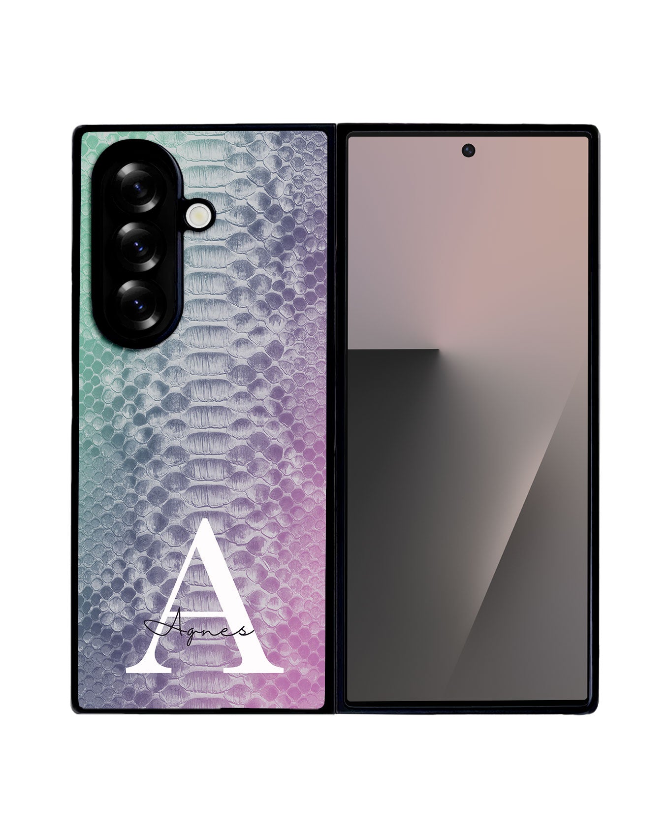 Android Premium Glam Case - Mint Lilac Serpentine