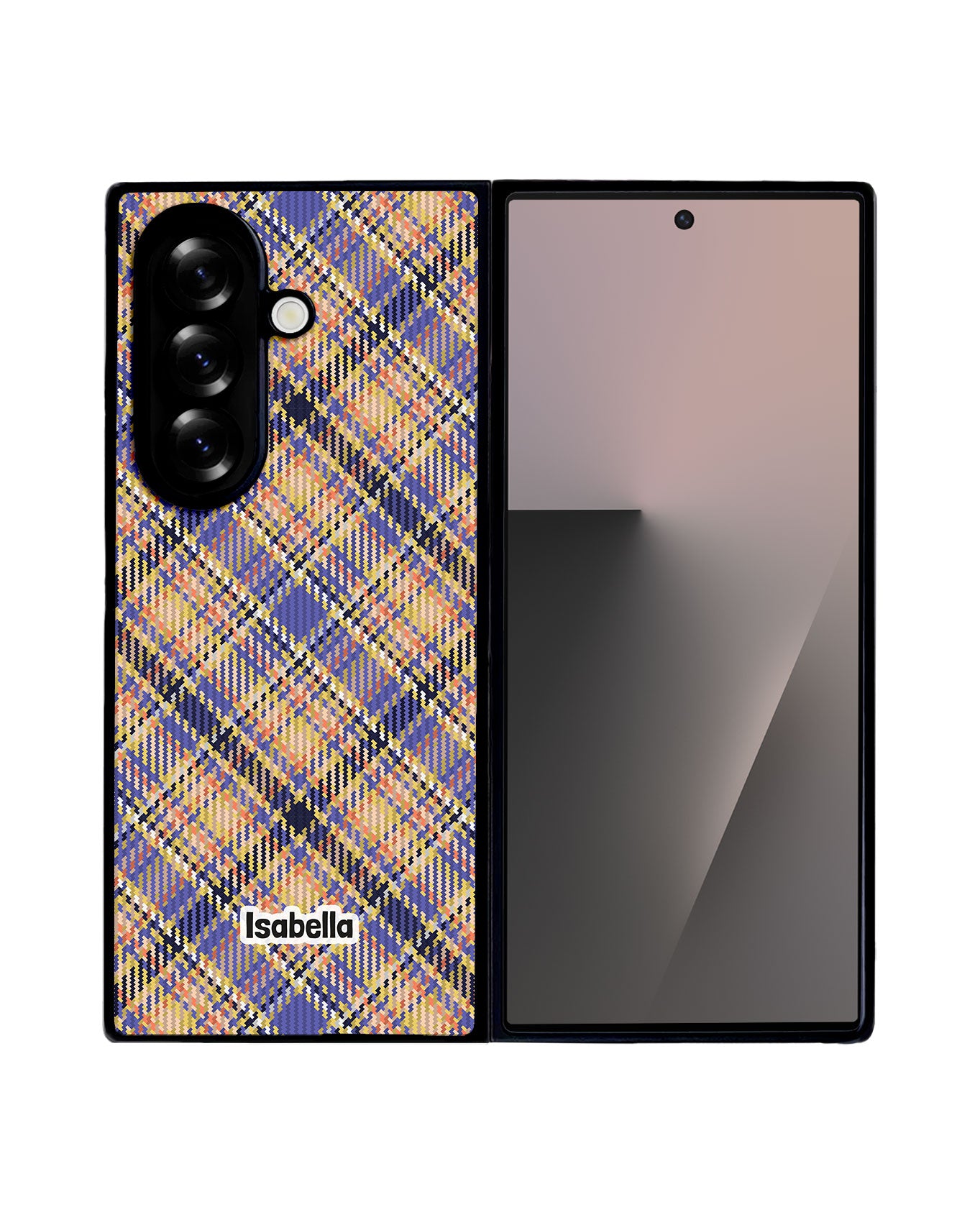 Android Premium Glam Case - Golden Plaid