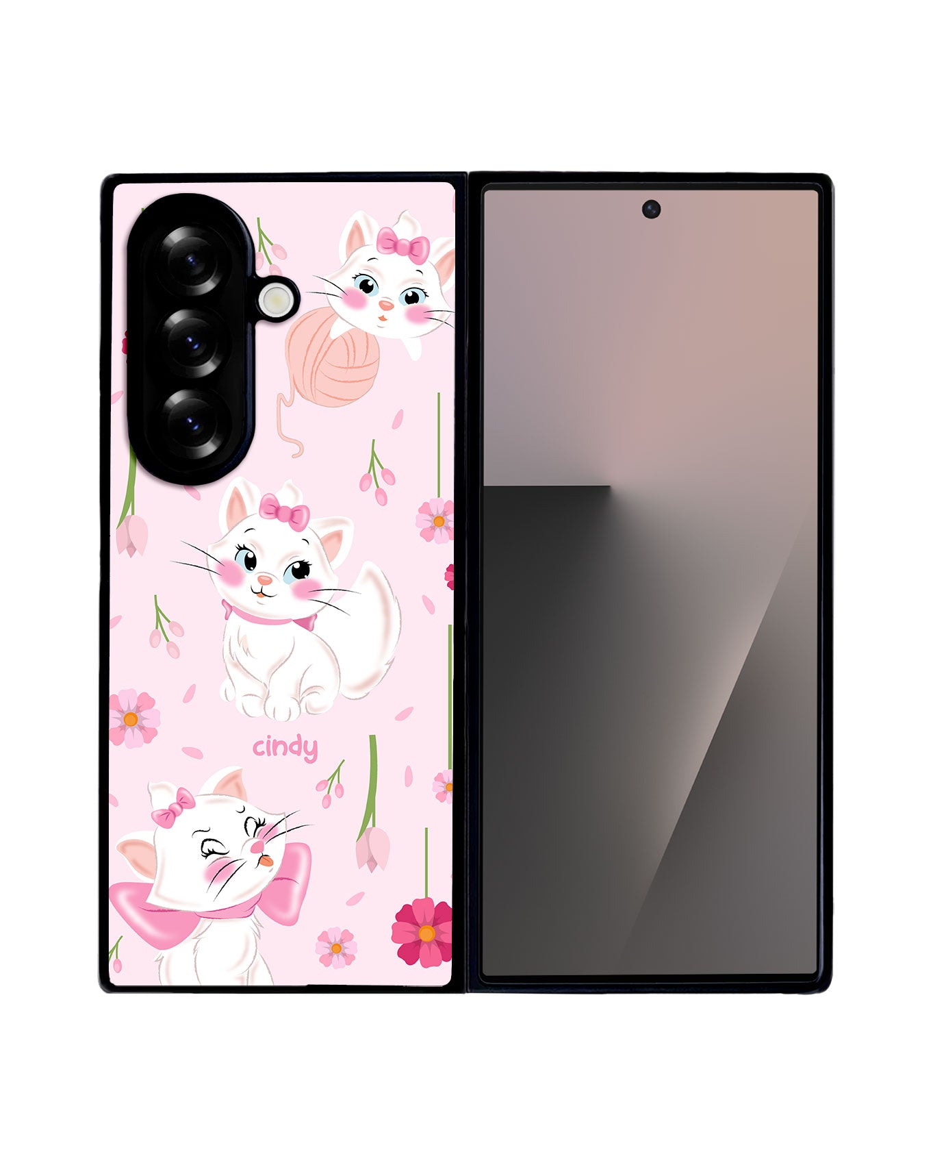 Android Premium Glam Case - Marrie Cat Flower