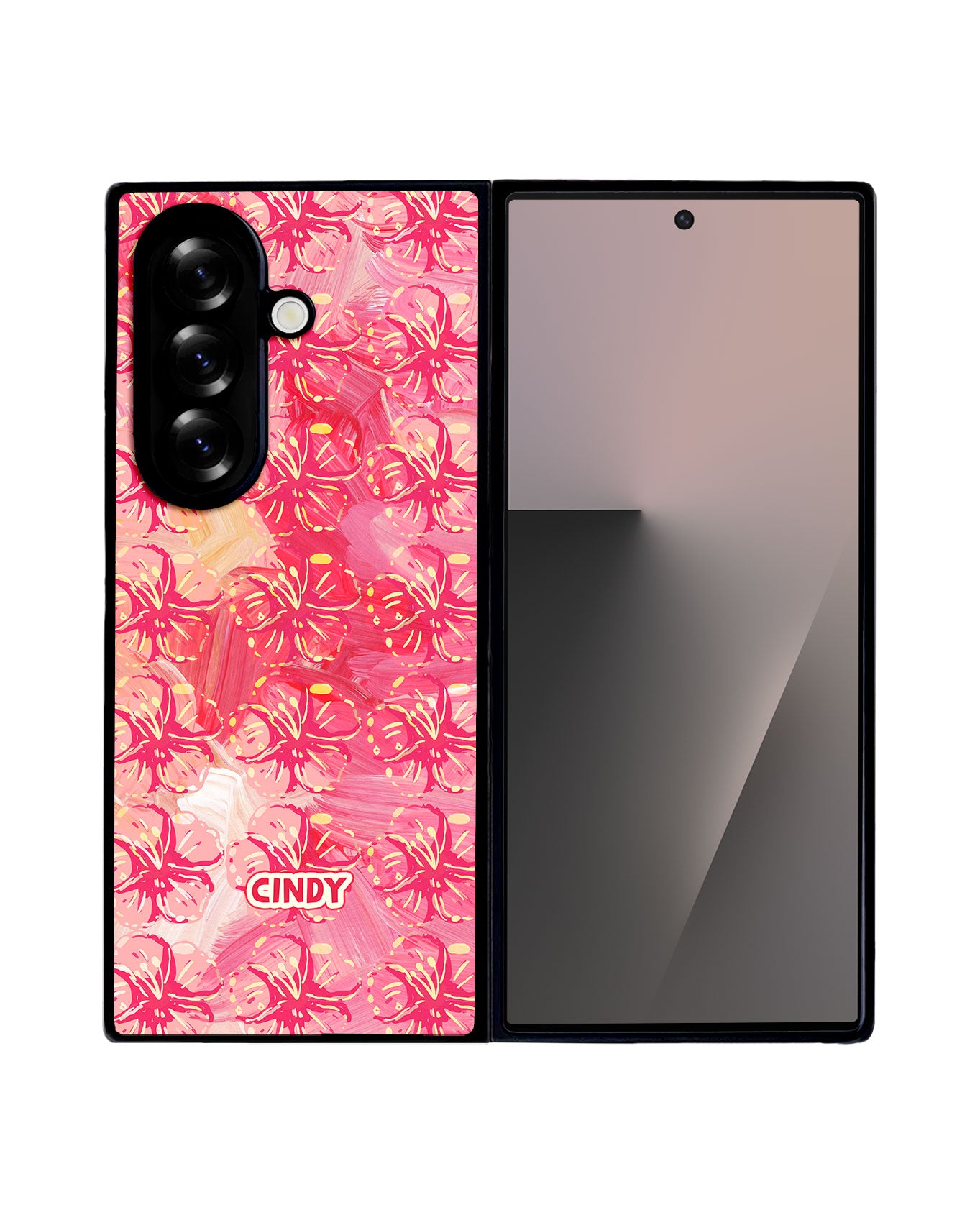 Android Premium Glam Case - Pink Hibiscus