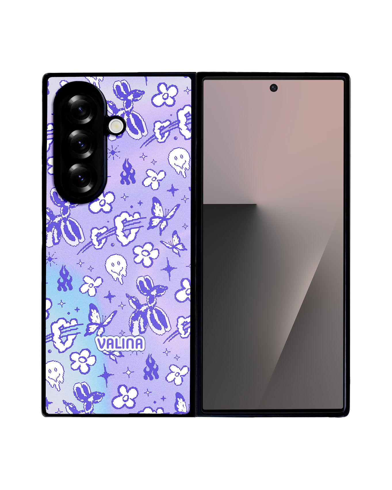 Android Premium Glam Case - Purple Glitch